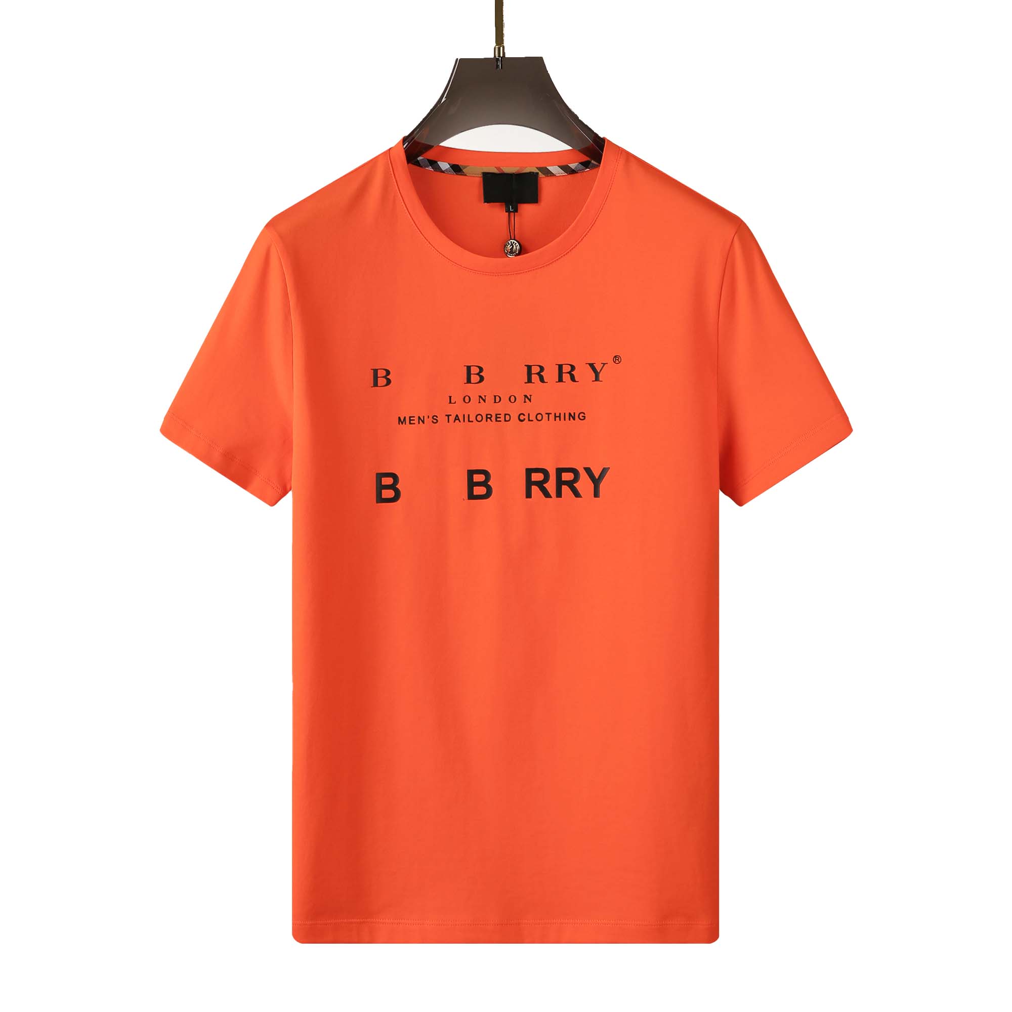 

BUR High luxury men's T-shirt men's shirt Designer shirt outdoor pure cotton T-shirt colorful printed crew-neck short sleeve casual luxury couple same style clothing, Black