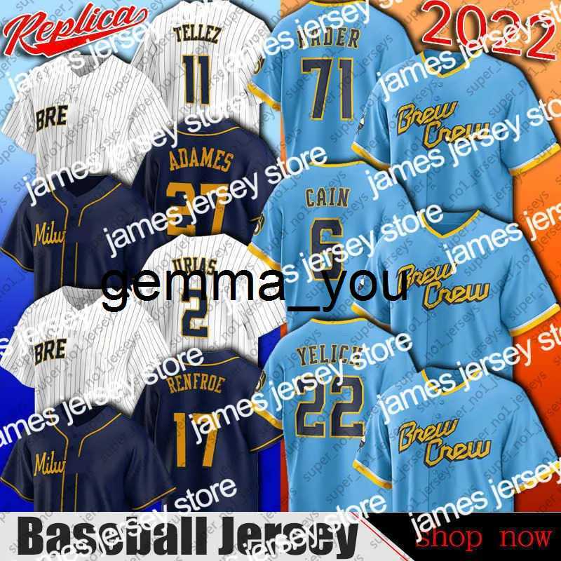 

gemm Yelich Custom Baseball Jerseys Christian Milwaukee City Connect Jersey Baseball Lorenzo Cain Josh Hader Jerseys Brew Crew Robin Yount Hunter, Man custom jersey (njr)