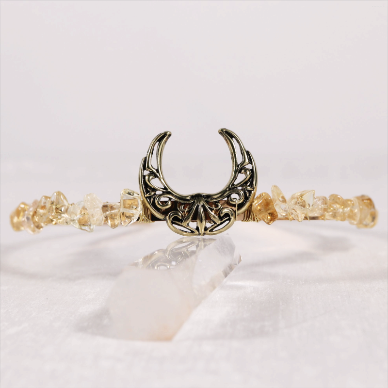 

Hair Clips Witch Moon Crown Natural Small Particle Crystal Tiaras Fairy Vintage Elf Wedding Accessories Festival Gifts