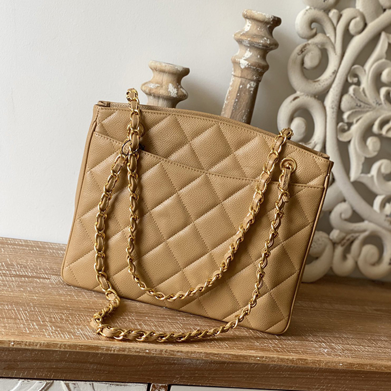 

Designer Shopping Bag Luxury Tote Bags 28CM Genuine Leather Chain Bag High Imitation Shoulder Bag With Box ZC278
