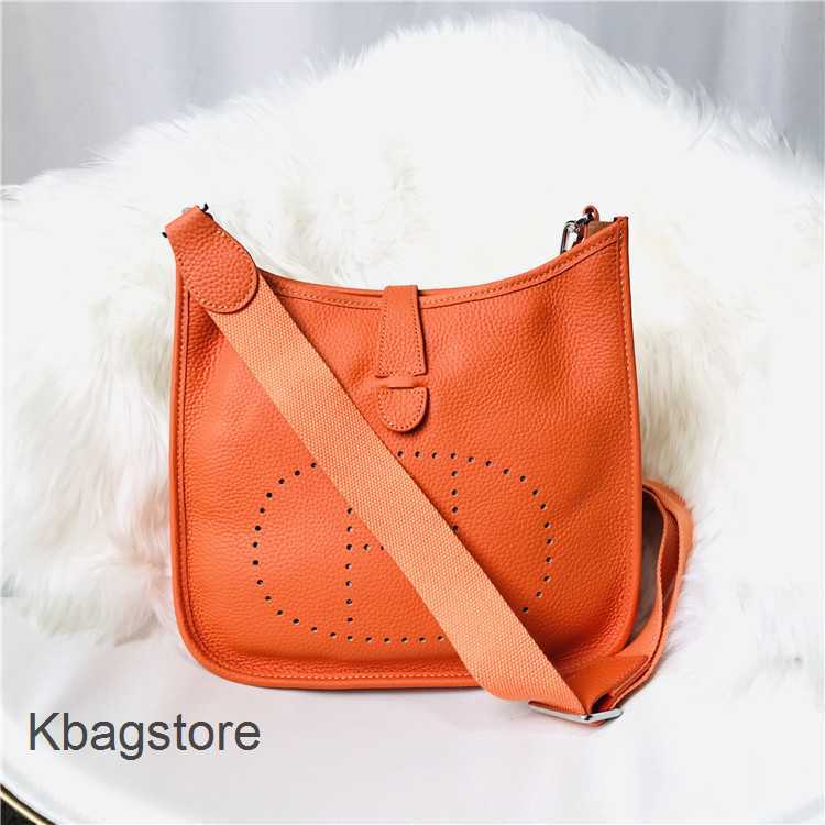 

Purse Fashion with Designer Casual Bag Shoulder 2023 Perforated Herms Women's Evelyns One Tote Girl Bags Classic Cowhide Handbags 1 Wkiy, Milky white 17cm