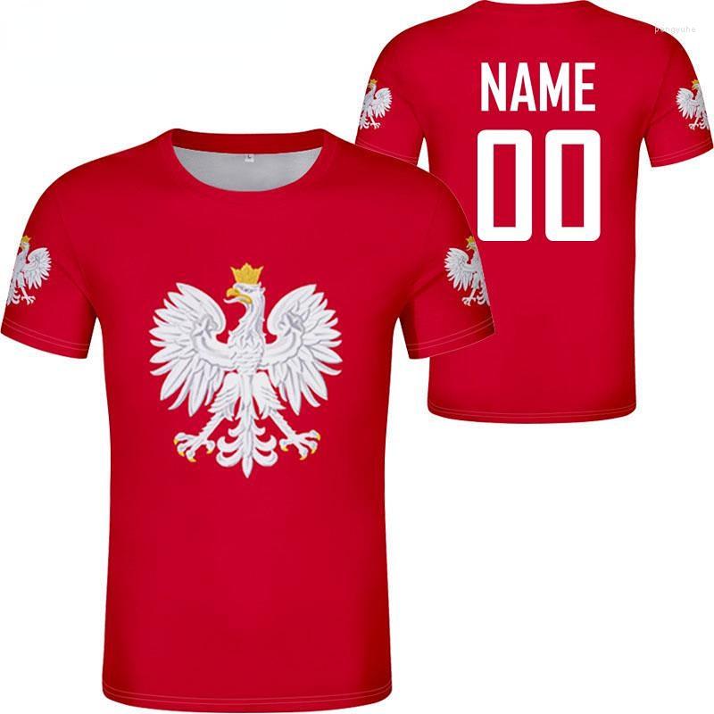 

Men's T Shirts Custom Any Name Number Shirt Poland 3D T-Shirt Nation Flag Pl Republic Polska Polish Country For Men Women Gifts, Blank