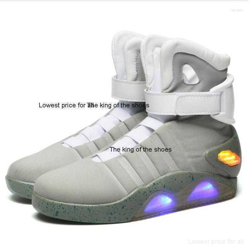 

Boots Adults USB Charging Led Luminous Shoes For Men's Fashion Light Up Casual Men B Back To The Future Glowing Man Sneakers Free Ship, Picture shown