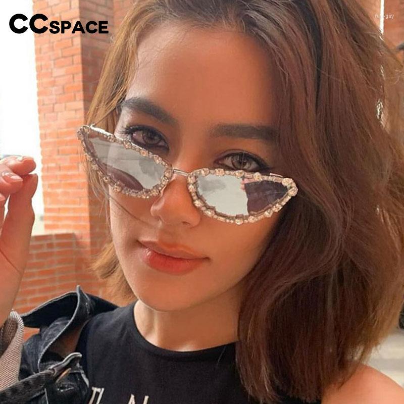 

Sunglasses 56219 Brand Diamond Women Cat Eye Retro Sun Glasses For Luxury Vintage Shades Female Black Oculos