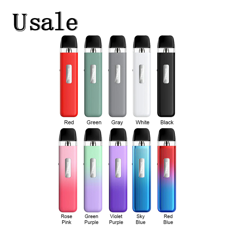 

Geekvape Sonder Q Pod Kit 25W Vape Device Built-in 1000mAh Battery with 2ml 0.8ohm 1.2ohm Q Cartridge MTL DTL Vaping System 100% Original, Sky blue