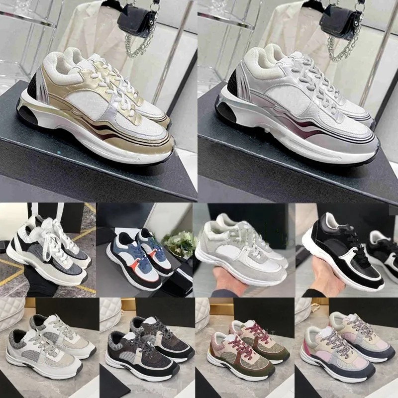 

Designer Calfskin Casual Shoes Sneakers Vintage Mesh clothLeather Trainers Fashion Stylist Shoes Patchwork Leisure Shoe Platform Lace-up Print Sneaker, Color15