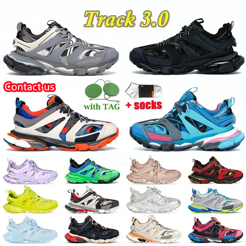 

Luxury brand Designer Mens Women Casual Shoes Track 3 3.0 Triple white black Tracks trainers 2 Beige Tess.s. Gomma leather Trainer Nylon Printed Platform Sneakers shoes, 22