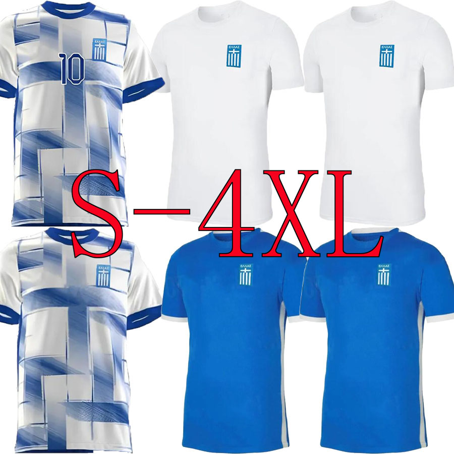 

S-4XL Greece soccer jerseys national team Masouras Limnios Pavlidis Giakoumakis Bakasetas Mantalos Pelkas 23/24 football shirt, Blue