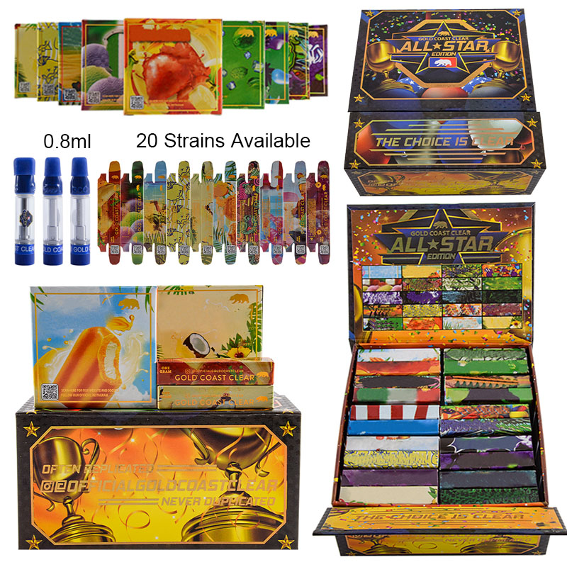 

New All Star Gold Coast Clear Atomizer Smokers Club Edition Empty Vape Pen Cartridges Packaging 0.8ml 1ml 510 Ceramic Carts Glass Thick Oil Wax Vaporizer E Cigarettes
