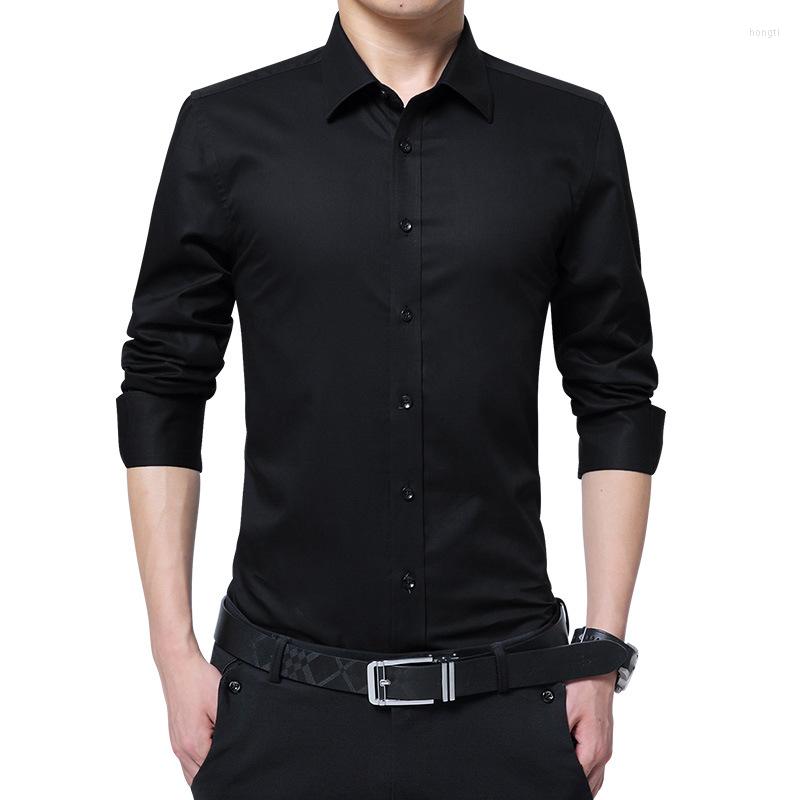 

Men's Casual Shirts MRMT 2023 Brand Winter Men's Long-sleeved Shirt Youth Thick Solid Color For Male Tops, White