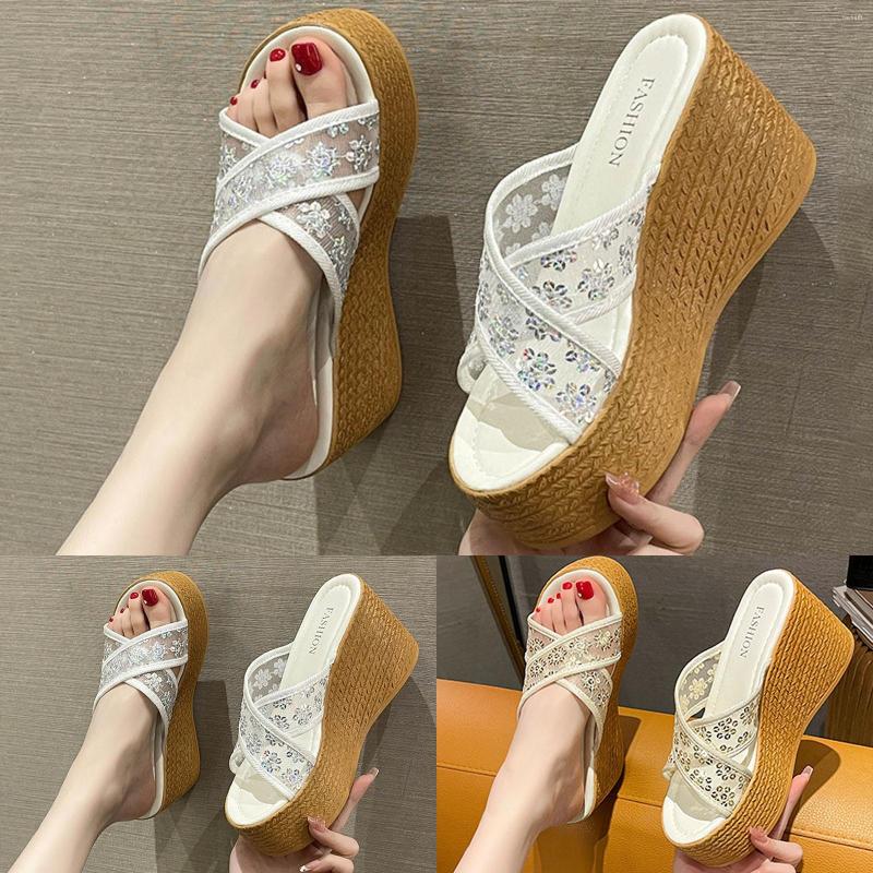 

Sandals Women Fashion Two Strap Rubber Off Brand Sandal Thongs For Summer Small Heels, Gold