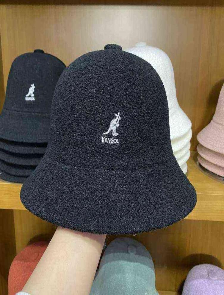 

Kangaroo Kangol Fisherman Hat Sun Hats for Men Women Sunscreen Embroidery Towel Material Korean Fashion Ins Super Fire Hat H2204192422738, White