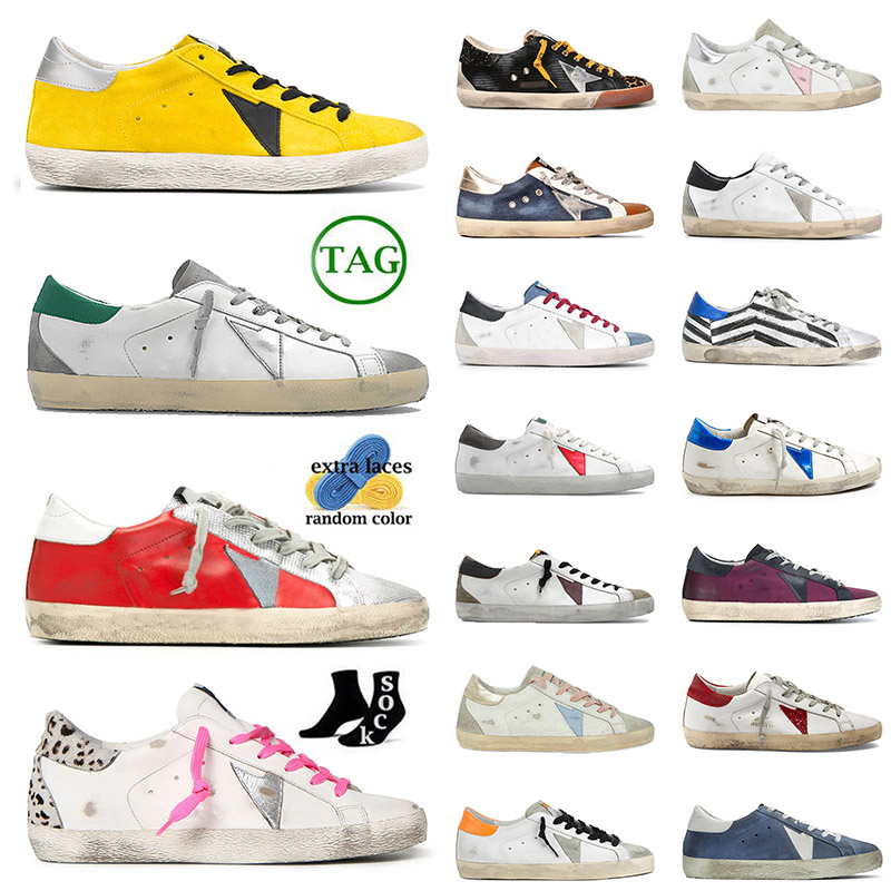

Top Fashion 2023 OG Golden Goose Casual Shoes Sneakers Women Men Yellow Suede With Black Super Star Dirty Old Shoe Style Luxury Designer Plate-forme 35-46, C42 racer blue 40-47