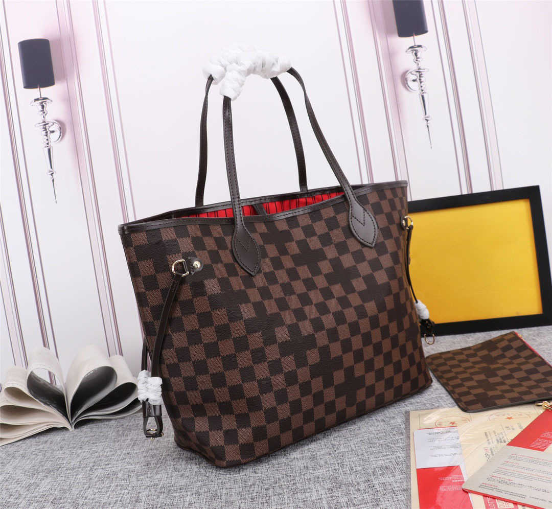 

Designer bags Women Handbag Brown Flower Tote Bags Shopping Bag Shoulder Crossbody Purse Fashion Genuine Leather Large Capacity Classic Letter Clutch Purses MM, Brown flower(lining red)