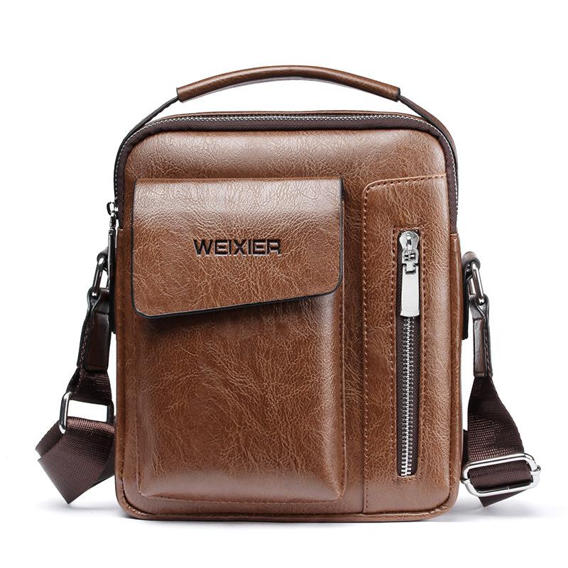 

Waterproof PU Leather Business Casual Men Shoulder Bags Crossbody Messenger Bag Briefcase
