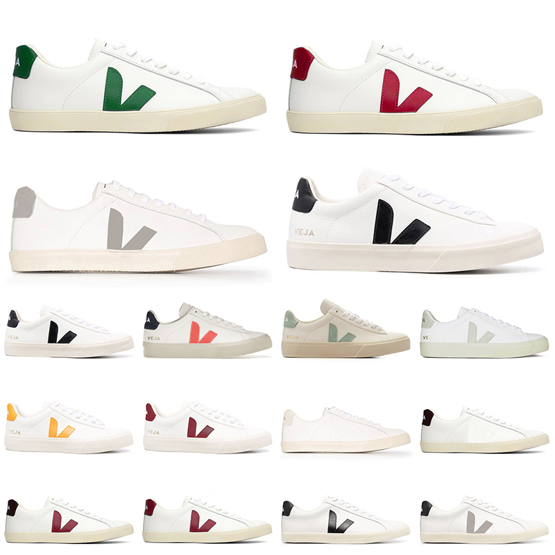 

Designer Veja Sneakers For Men Women Shoes Classic VEJAs Loafers Vegetarianism Leather Platform Runner Trainers dhgates Shoe Size 36-45, E2 esplar leatherwhite green