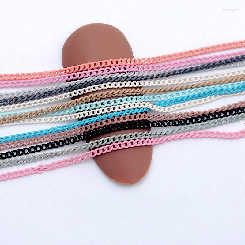 

Nail Art Decorations 50CM MaMakaron Color Metal Decoration Chain Accessories Manicure Supplies Beauty Styling Design Tool 1.5MM