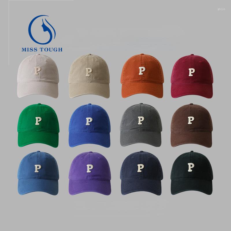 

Ball Caps Floppy Cool Baseball Women Men Letter P Decoration Durable Leisure Peaked Cap Korean Fashion Couple Outing Hip Hop Hat, Grey