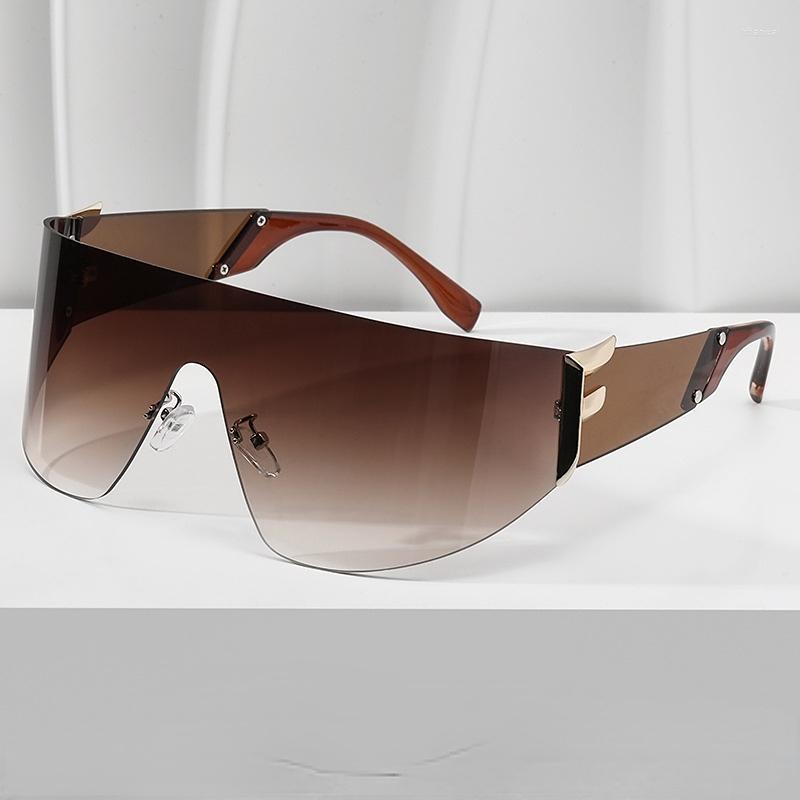 

Sunglasses Men's Trend Frameless Integrated Windproof Women's Fashion Outdoor Glasses For Riding Sports