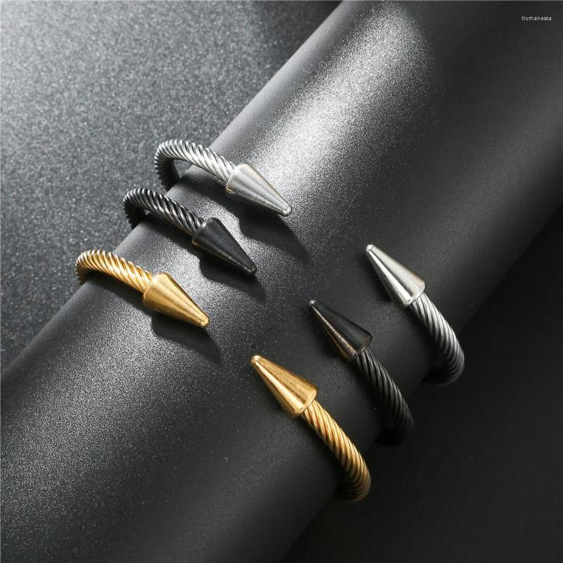 

Bangle Brillian 2023 Stainless Steel Bracelet Punk Fashion Woman Jewelry Prom Party Halloween Show Accessories Gift ZJ5663