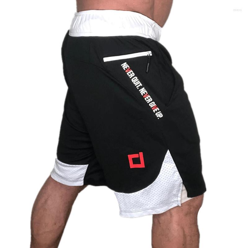 

Men's Shorts 2023 Quick Dry Men Multi-pocket Sports Running Fitness Exercise Jogging 2 IN 1 With Longer Liner 5 Colors, Black