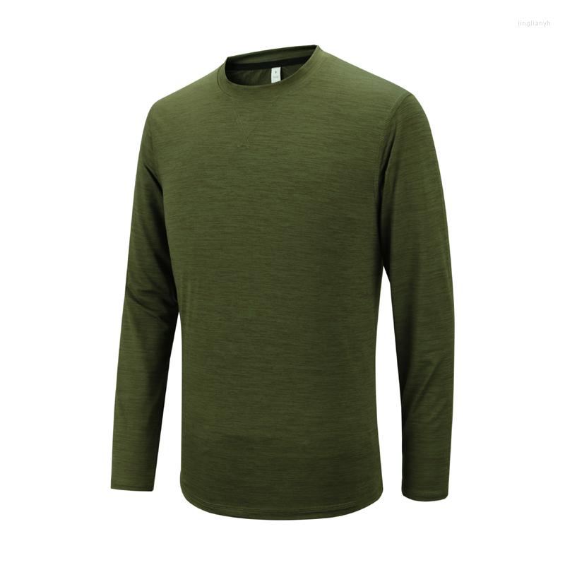 

Men' T Shirts 2023 Spring Men' Long Sleeve Solid Color Leisure Fitness Quick Drying T-shirt Exercise Training, Black