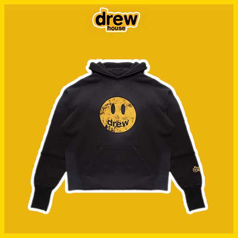 

DrewHouse Bieber Same Style Washed Old Smiling Face Print Loose Couple Hoodie Sweater Men's Hoodies, Shipping fee