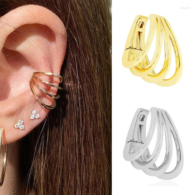 

Backs Earrings Timeless Wonder Stunning Cutout Geo Clip Women Jewelry Punk Top Designer Earcuff Goth Trendy Kpop Fancy Ins Date 6225