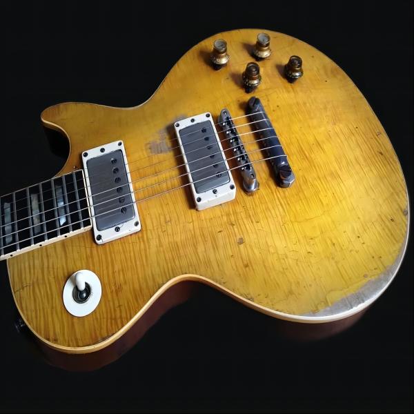 

best factory Relic Aged LP Standar Gary Moore Singure lp Electric Guitar Aged Body Humbucker Pickups Imported Hardware1