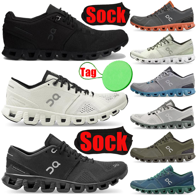 

on cloud x Running shoes for mens womens sneakers shoe Triple Black white men women trainers runners size 36-45, #35 black canvas 40-47