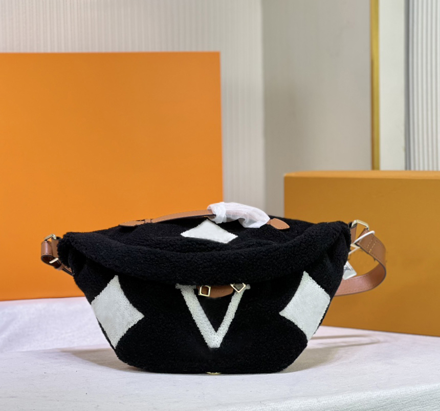 High luxury designer Fashion designer bag mens womens fanny Ultimate flower letters teddy belt pouch bags wool waist pack purses ladies bumbag walle