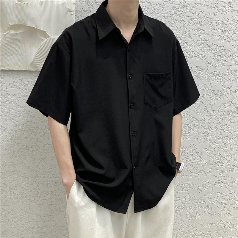 

Men's Casual Shirts Handsome Short-sleeved Shirt Men's Summer Thin Fashion Three-quarter Sleeve, 160-3