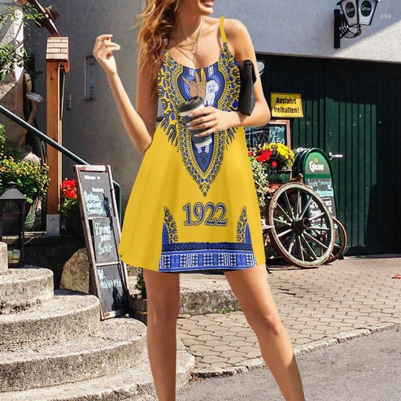 

Casual Dresses Women Spaghetti Strap Sigma Gamma Rho Printed Sleeveless Backless Vestidos Sundress For Lady One Piece Girls Camis Dress, Sgr146h1
