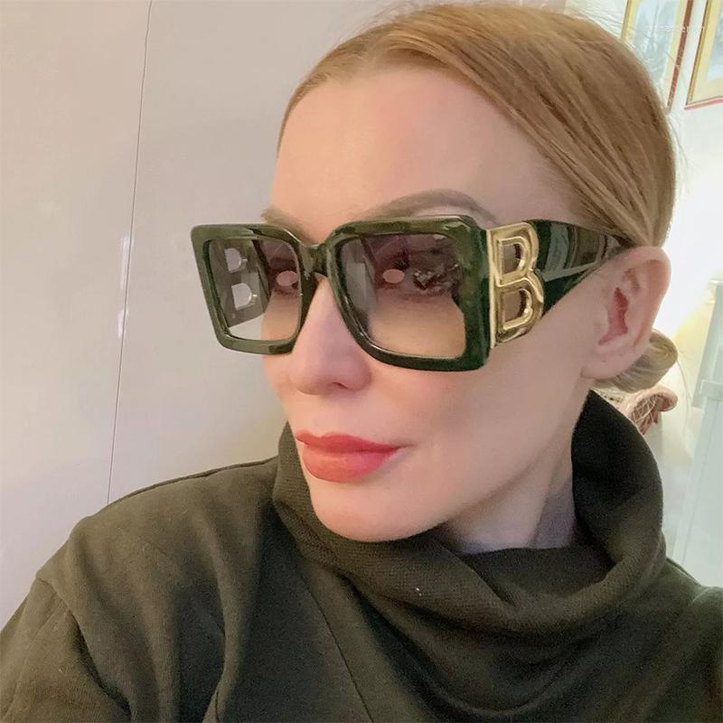 

Sunglasses Big Frame Designer For Woman B Letters Square Fashion Trendy Oversized Eyewear Oculos