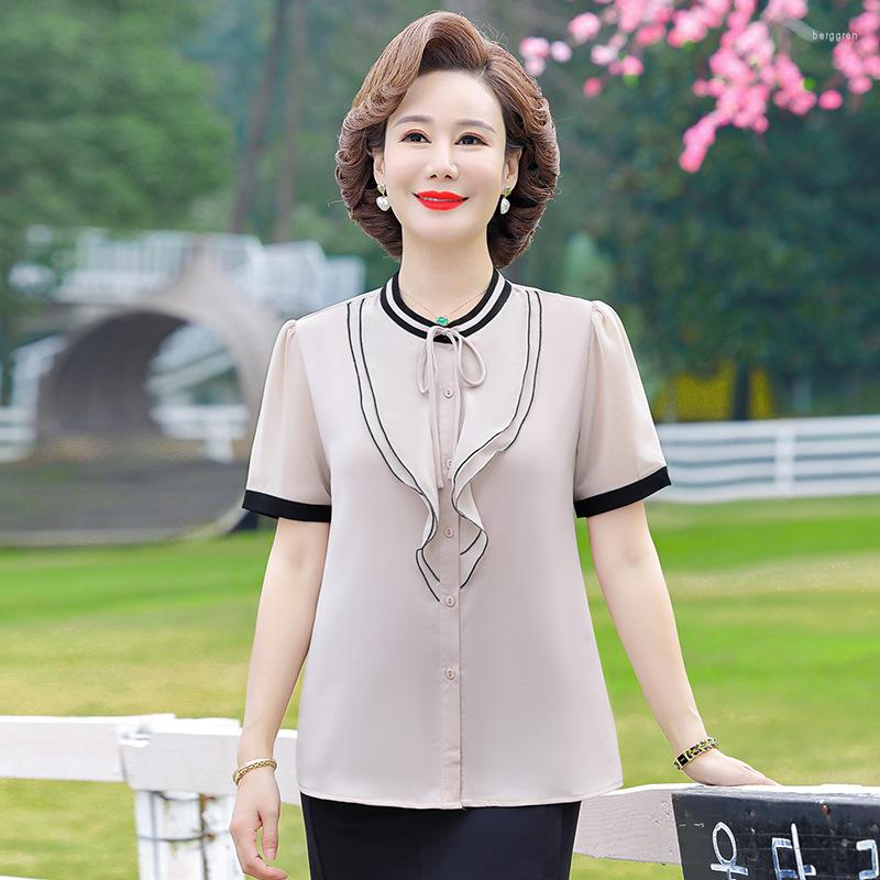 

Women's Blouses Fashion Woman Blouse 2023 Oversized Chiffon Shirts And Elegant, Beige