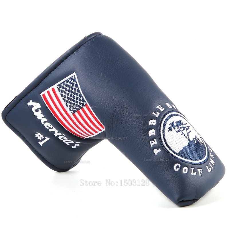 

Other Golf Products USA American No1 Flag Long LifeTree White Putter Cover Headcover Closure for Blade 230413