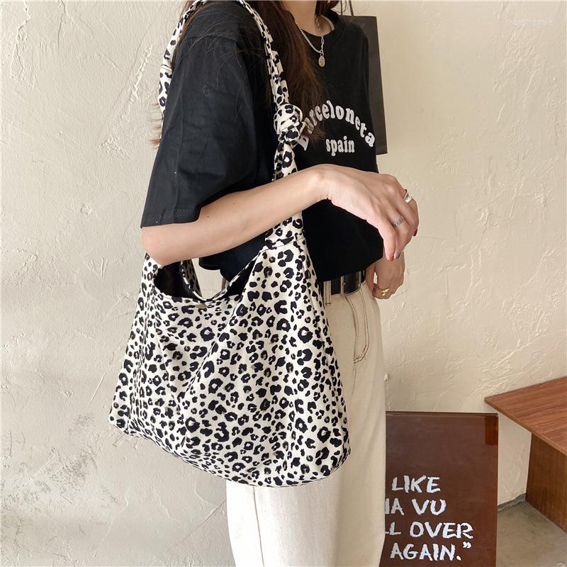

Evening Bags Large Capacity Fashion Leopard Print Bag Ladies Shoulder Casual Tote Shopping Handbags Totes Women Hand