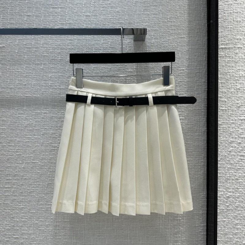 

Skirts White Spring And Summer Press Pleated Short Half Skirt