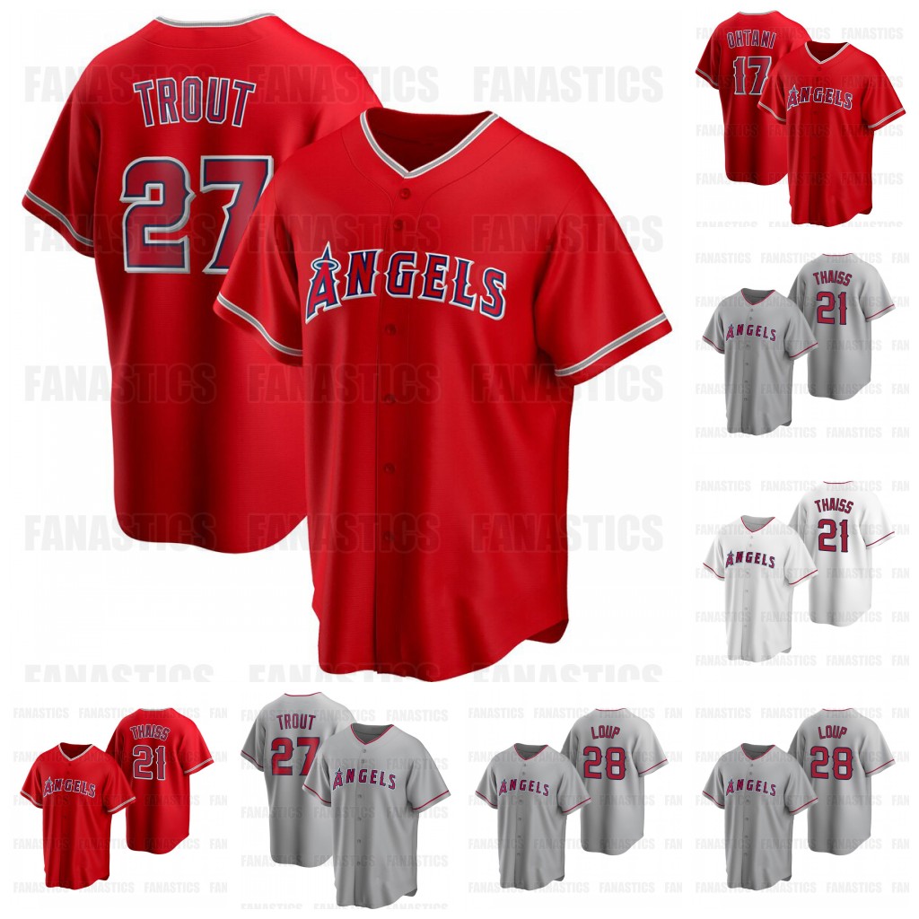 

27 Mike Trout Shohei Ohtani 2023 LA Angels Jerseys Gio Urshela Hunter Renfroe Brett Phillips Jake Lamb Tyler Anderson Matt Thaiss David Fletcher Luis Rengifo Ward, White mens s-3xl