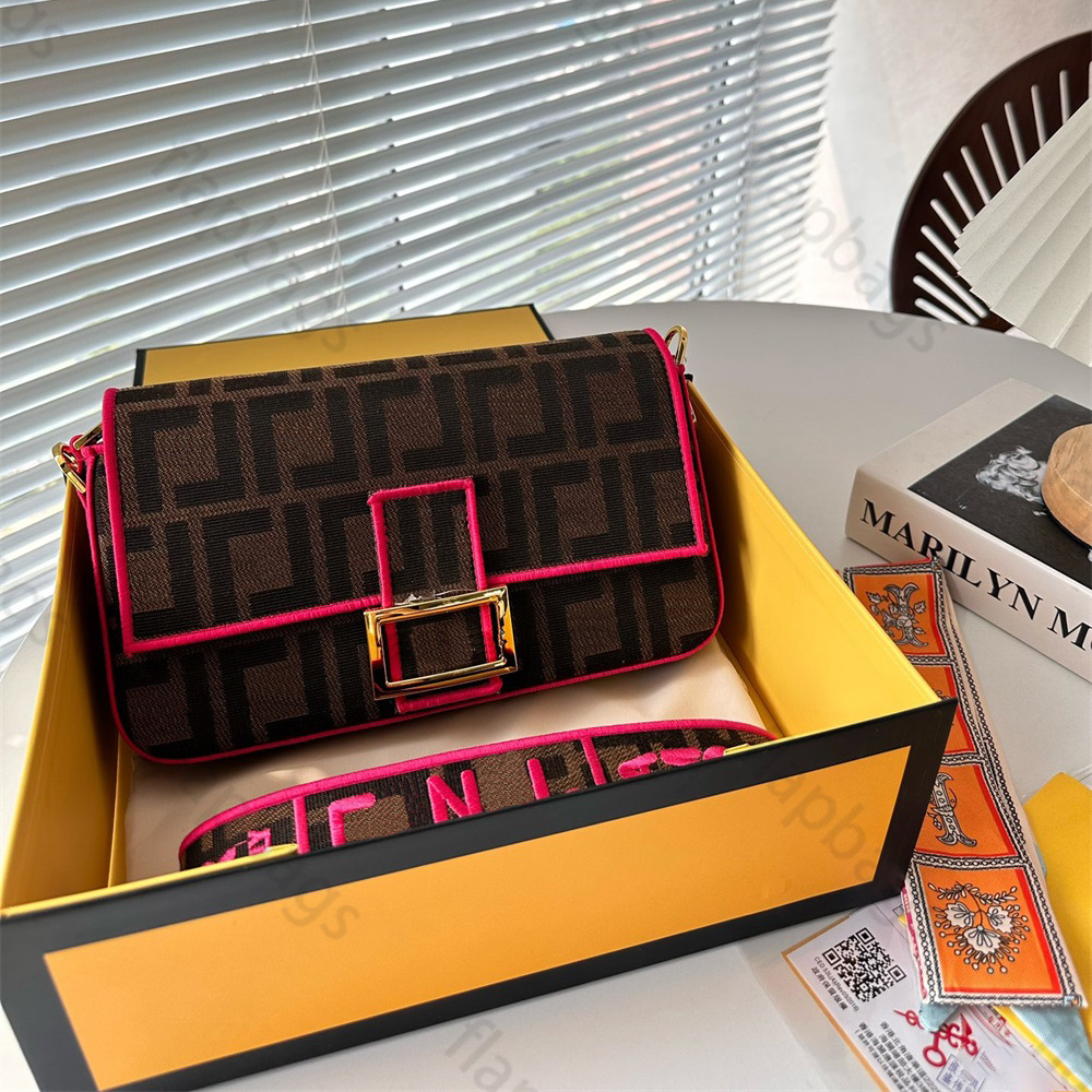 designer women bag letter Baguette bags luxury flap shoulder bag retro crossbody bags canvas purses two tonecross body handbag vintage high quali