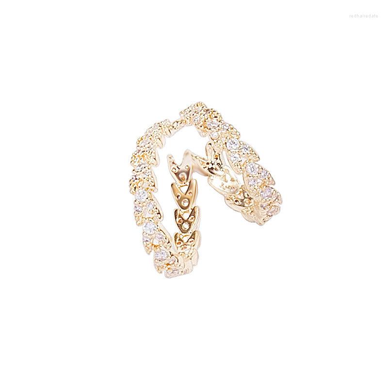 

Backs Earrings 2023 Korean Retro Golden Ins Zircon Hoop Ear Clips No Pierced Wheat Bone Clip