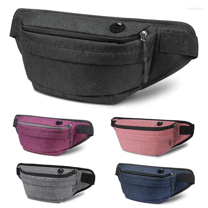 

Waist Bags Men Bag Pack Wallet Purse Handbag Phone Belt Pouch Canvas Sports Waterproof Fanny Banana For Women, B-black