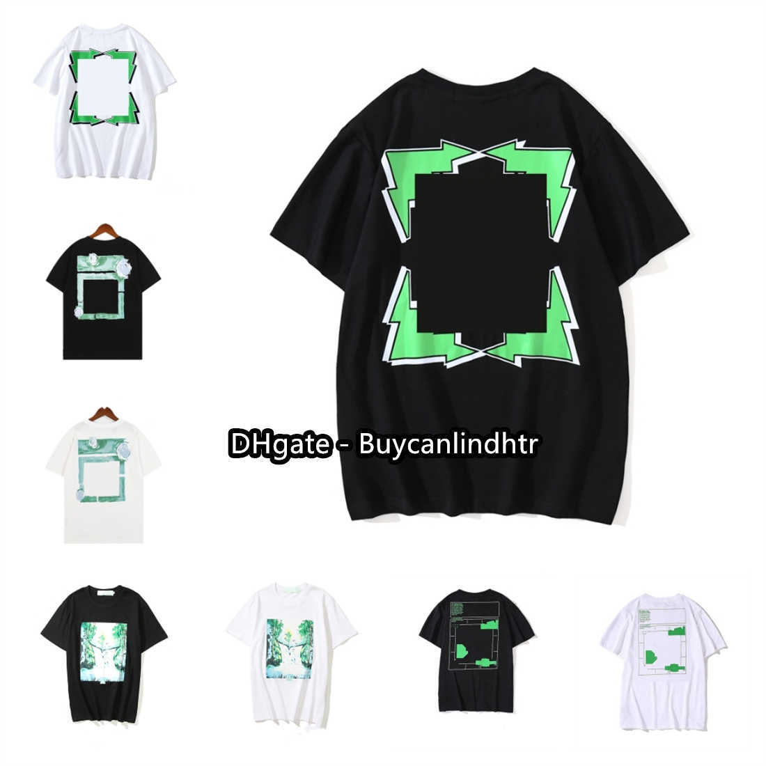 

Off Men's T Shirts Mens Brands Designer Luxury t Tees Fashion Offs T-shirt Religious Oil Painting Letter Back Arrow Tshirts Clothing Loose Cotton Women, 19