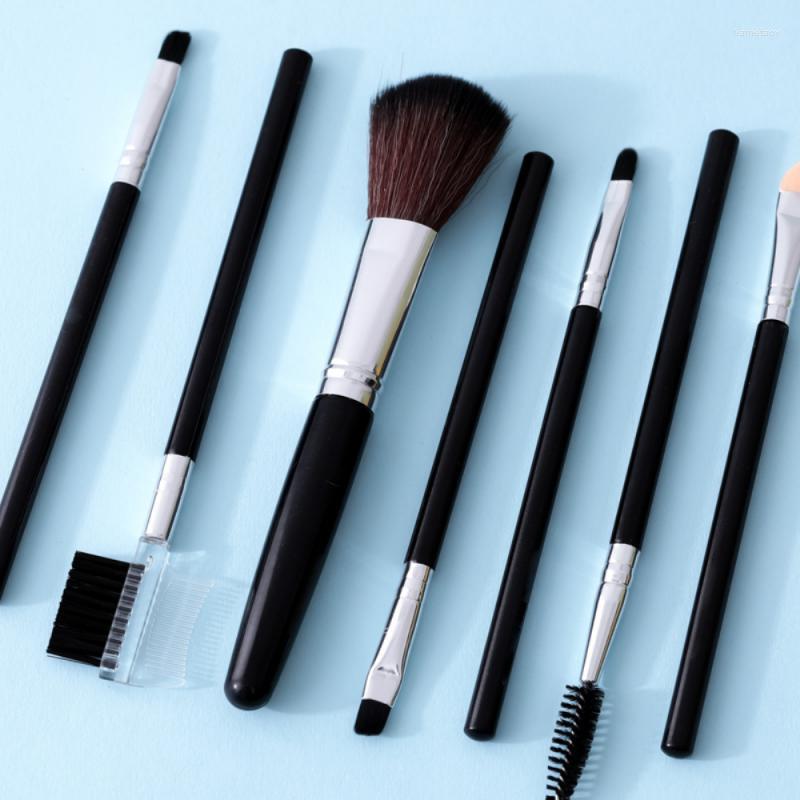 

Makeup Brushes 7pcs Set Powder Blush Brush Tools Brow Lash Soft Eyeshadow