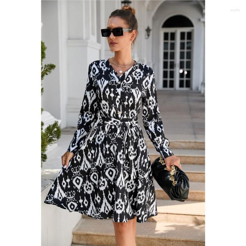 

Casual Dresses Slim Sexy Short Dress Party V Neck Long Sleeve African Fashion Dashiki Elegant Ladies Clothes 2023 Summer Vestidos, Picture color