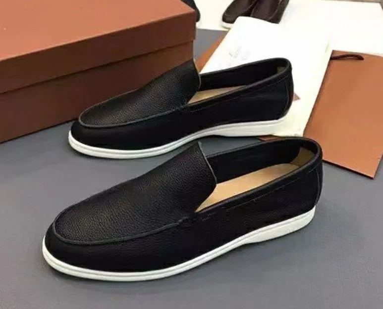 

23S Top Summer Charms embellished Walk suede loafers Couples shoes Genuine leather casual slip on flats for men Luxury Designers flat Dress shoe factory footwear