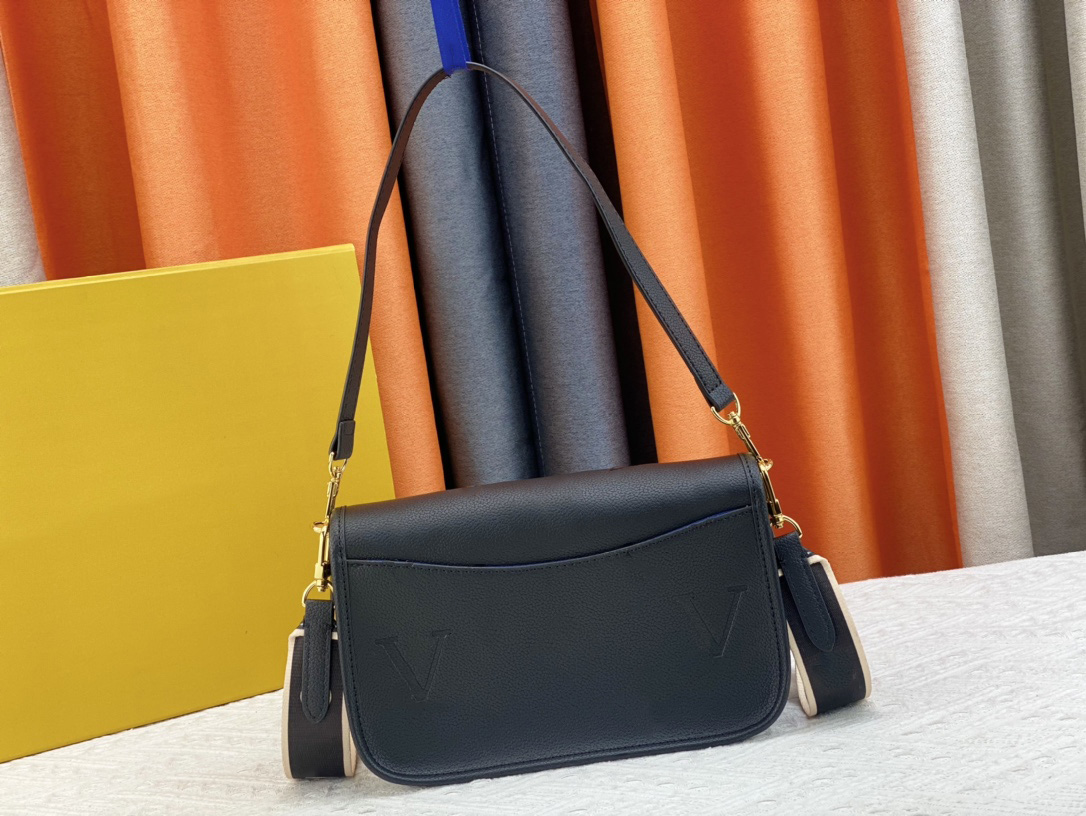 10A Quality Diane Designer bag Satchel Bag with Jacquard Cross-body Strap Emed Genuine Leather Shoulder Bags Vintage Cross Body Women Tote Messenger Handbag Wallet 