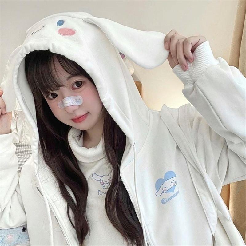 

Women' Hoodies Thin Black Japan Cartoon Print Hoodie Femme Kawaii Jacket Spring Autumn Sweatshirt Streetwear Ulzzang Harajuku Girls