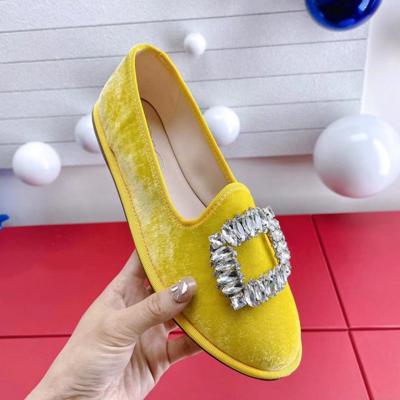 

Rhinestone Slippers Crystal Slides 2023 Women Designer Shoes Suede Pointed Toe Flats Diamond Black Yallow Genuine Leather Mules, As pic