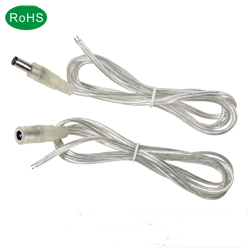 

Here's your new product title: LiteLink 12V DC Extension Cable for LED Strip Lights - 5.5x2.1mm Male/Female Connectors - Transparent - 10ft Length .